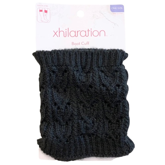 NWT Xhilaration Black Sweater Knit Boot Cuffs - Picture 1 of 4